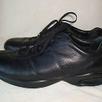 COLE HAAN NIKE AIR MENS BLACK LEATHER OXFORD SHOES SIZE 11.5 M