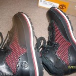 TIMBERLAND MEN’S BLACK / RED / WHITE EURO HIKER BOOT SIZE 8 M BRAND NEW WITH BOX