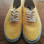 YELLOW VANS SHOES- SIZE US 11.