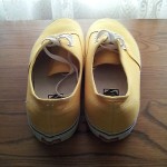 YELLOW VANS SHOES- SIZE US 11.