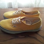 YELLOW VANS SHOES- SIZE US 11.