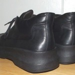 BOSS by HUGO BOSS ITALY BLACK LEATHER LACE UP ANKLE BOOTS SHOES EURO 44 US sz 11