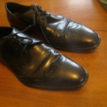 mens hugo boss lace up dress shoe made in italy black leather oxford size 8