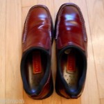 MEN’S COLE HAAN COUNTRY LEATHER RED BROWN LOAFERS W/ NIKE AIR SOLE, SIZE 8.5M