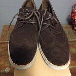 NIKE COLE HAAN LUNARGRAND Sz. 12 ESPRESSO BROWN BLUE SUEDE WINGTIP C10230 NEW
