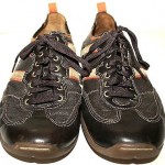COLE HAAN NIKE AIR Men’s Brown Stripe Leather Sport Oxford Walking Shoe Sz 9.5