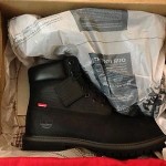 Supreme x Timberland 6-Inch Premium Waterproof Nubuck Boot Black Size 9 Snake