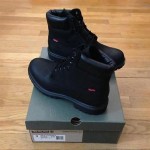 Supreme x Timberland 6-Inch Premium Waterproof Nubuck Boot Black Size 9 Snake