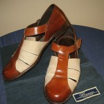 BRAGANO MEN’S SANDAL SHOES SZ 9 D MADE BY COLE HAAN IN ITALY LEATHER & CANVAS