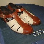 BRAGANO MEN’S SANDAL SHOES SZ 9 D MADE BY COLE HAAN IN ITALY LEATHER & CANVAS