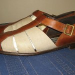 BRAGANO MEN’S SANDAL SHOES SZ 9 D MADE BY COLE HAAN IN ITALY LEATHER & CANVAS