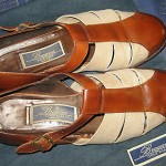 BRAGANO MEN’S SANDAL SHOES SZ 9 D MADE BY COLE HAAN IN ITALY LEATHER & CANVAS