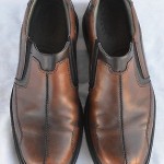 CLARKS brown Leather Mens Slip on Shoes Size 9.5 M