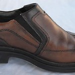 CLARKS brown Leather Mens Slip on Shoes Size 9.5 M