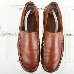 Mens COLE HAAN brown / tan leather loafers shoes sz. 11.5 M