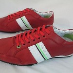 HUGO BOSS Victoire League Dark Red Trainers Men’s Size 9 EU 42 NWOB 50247583-42