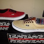 LOT OF 2 VANS ERA 59 CLASSIC KHAKI CHILI PEPPER RED BLACK BROWN, SZ 10.5 L@@K!