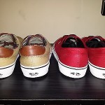 LOT OF 2 VANS ERA 59 CLASSIC KHAKI CHILI PEPPER RED BLACK BROWN, SZ 10.5 L@@K!