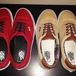 LOT OF 2 VANS ERA 59 CLASSIC KHAKI CHILI PEPPER RED BLACK BROWN, SZ 10.5 L@@K!