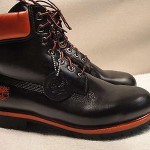 MENS 12 M TIMBERLAND WATERPROOF BLACK & RED LEATHER LACE TIE HIKING ANKLE BOOTS