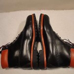 MENS 12 M TIMBERLAND WATERPROOF BLACK & RED LEATHER LACE TIE HIKING ANKLE BOOTS
