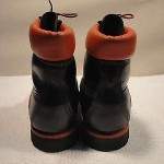 MENS 12 M TIMBERLAND WATERPROOF BLACK & RED LEATHER LACE TIE HIKING ANKLE BOOTS