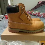 Authentic Timberland 6″ Premium Boots Wheat Nubuck Leather  Men Shoes Size 10.5