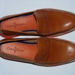 Cole Haan Lunargrand Penny Loafers, Leather Upper, Woodbury/Orange, 10.5 M, New