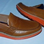 Cole Haan Lunargrand Penny Loafers, Leather Upper, Woodbury/Orange, 10.5 M, New