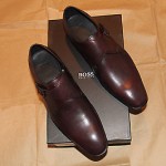 Brand New w Box Hugo Boss Black Metanno Monkstrap Shoes for Men, Size US 12