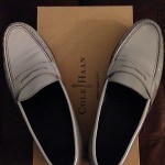 Cole Haan Mens SIZE 11 1/2 – Silver Reflective Penny Loafers