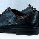 Mens Cole Haan  US 10D Tie New Black Pebble Leather Made in Italy