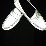 Cole Haan Mens SIZE 11 1/2 – Silver Reflective Penny Loafers