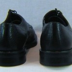 Mens Cole Haan  US 10D Tie New Black Pebble Leather Made in Italy