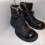 DIESEL BOOTS PURNELL BLACK LEATHER LACE UP FASHION TRENDY SIZE 8 1/2