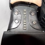 DIESEL BOOTS PURNELL BLACK LEATHER LACE UP FASHION TRENDY SIZE 8 1/2