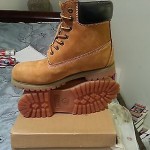 Authentic Timberland 6″ Premium Boots Wheat Nubuck Leather  Men Shoes Size 10.5