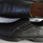 COLE HAAN  NIKE AIR MENS SIZE 10M BLACK LEATHER SLIP ON SHOES