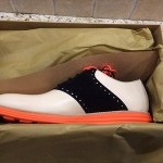 NEW COLE HAAN LUNARGRAND SADDLE 10M BIRCH/BLK/ORNG C11244
