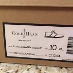 NEW COLE HAAN LUNARGRAND SADDLE 10M BIRCH/BLK/ORNG C11244