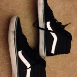 Vans High Tops Sk8 Hi Black Mint Green Accent Mens 11 Excellent codition Suede