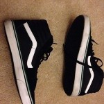 Vans High Tops Sk8 Hi Black Mint Green Accent Mens 11 Excellent codition Suede