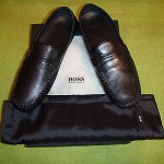 HUGO BOSS  ROS  Mens Shoes  Black Leather  9.0  NIB