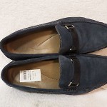Hugo Boss Drefinno blue suede driving shoes size 10 US