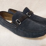 Hugo Boss Drefinno blue suede driving shoes size 10 US