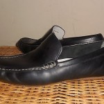 Cole Haan Men’s Black Leather Moccasin Driving Loafer Shoes (Size 9)