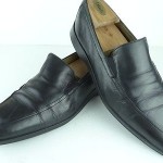 COLE HAAN LEATHER LOAFERS 11.5 M MENS CASUAL DRESS SHOES BLACK SLIP ON