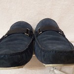 Hugo Boss Drefinno blue suede driving shoes size 10 US