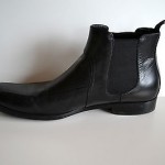 Men’s BOSS Hugo Boss ‘Metran’ Black Leather Fashion Ankle Boots, Size 12 M