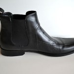 Men’s BOSS Hugo Boss ‘Metran’ Black Leather Fashion Ankle Boots, Size 12 M